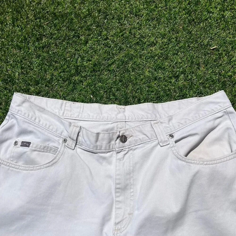 Riders-by-lee Men's White and Grey Trousers